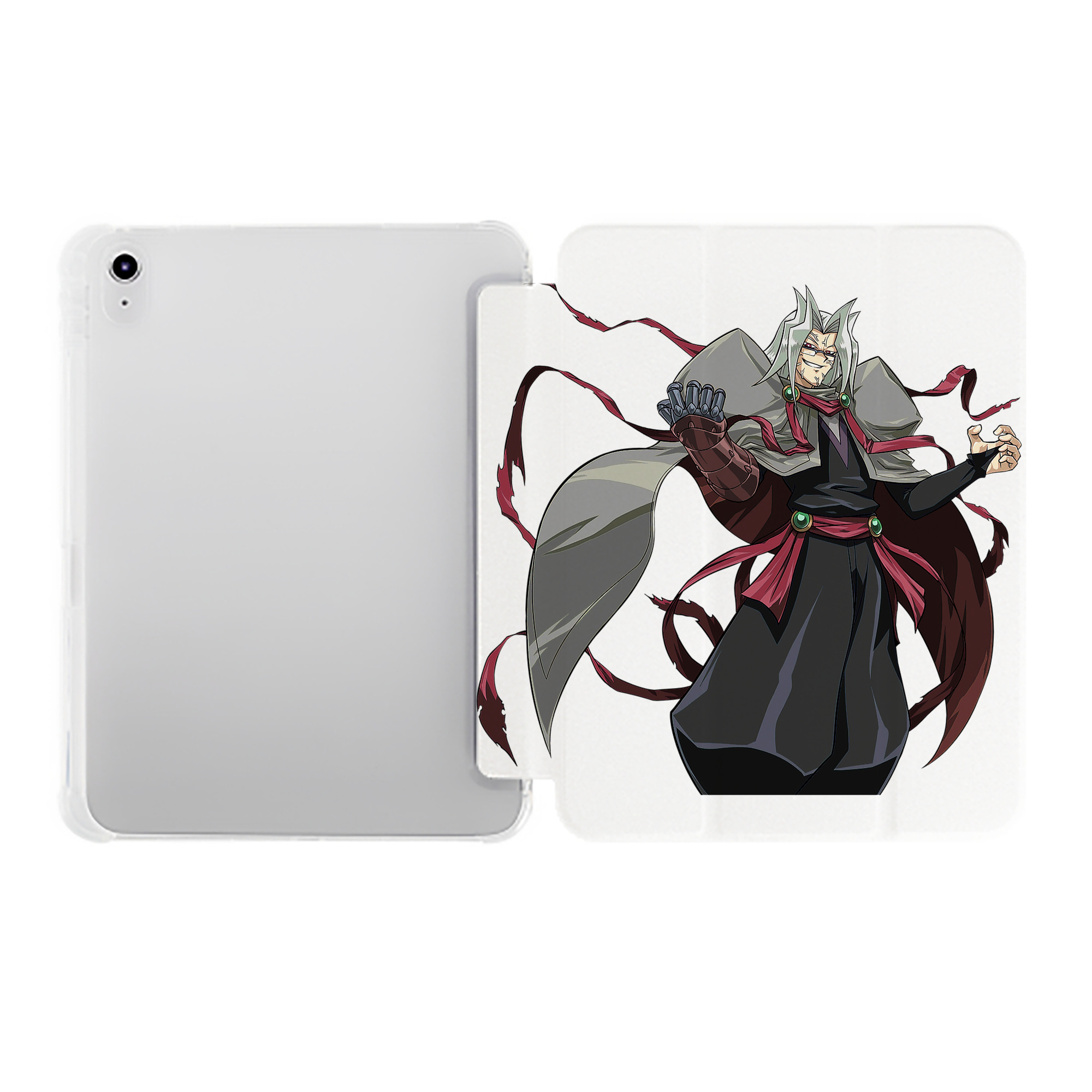 （画像用） 遊☆戯☆王 Yu-Gi-Oh! IPad ケース ペン収納付き 三つ折りスタンド PUレザー×シリコン 対応機種9.5/10.5/10.9インチ
